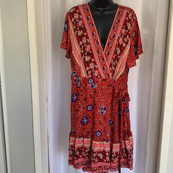 ZESICA Wrap Dress Sz: XXL - Picture 2 of 12